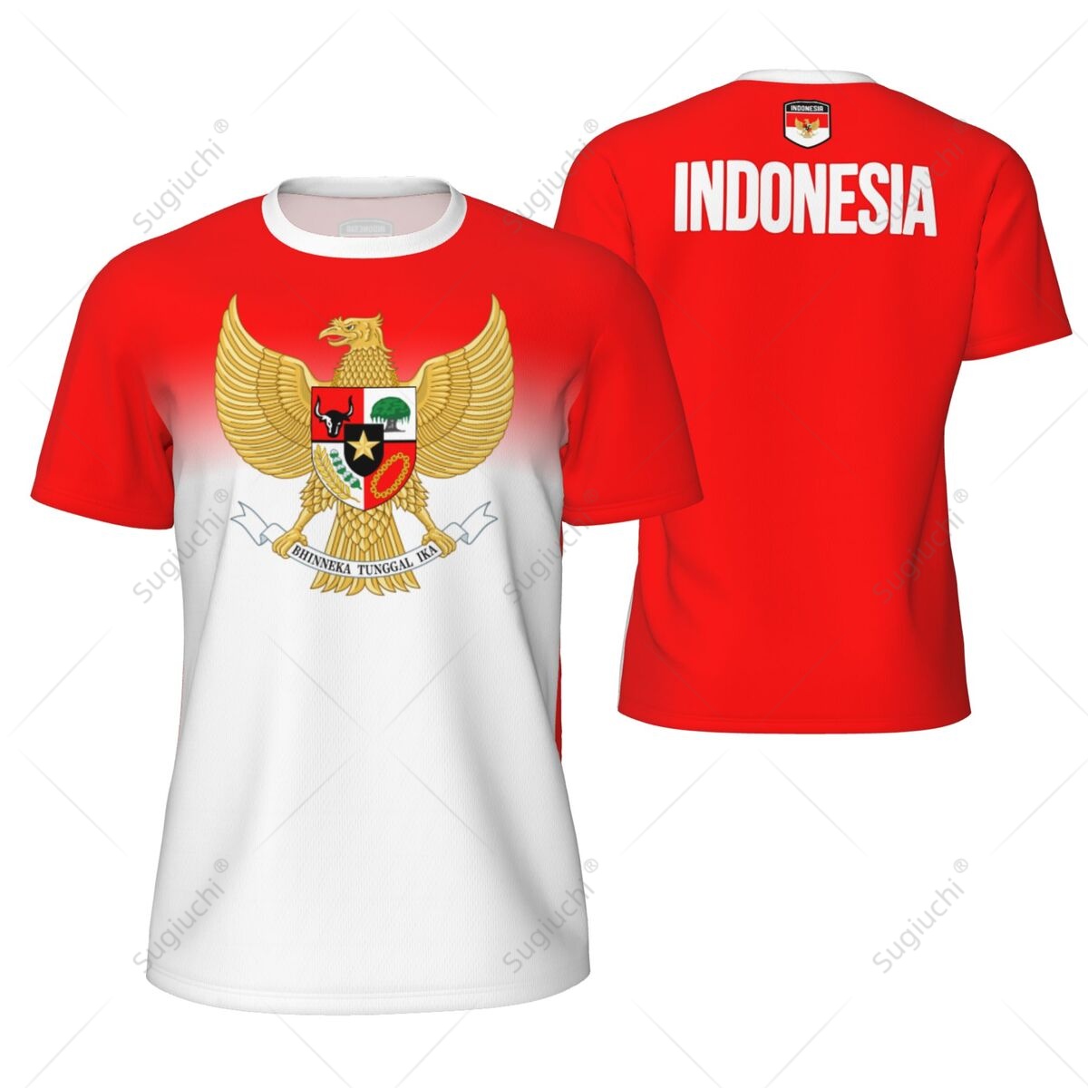 3D Printing Indonesia - Спортивная Сетчатая футболка с индонезийским флагом