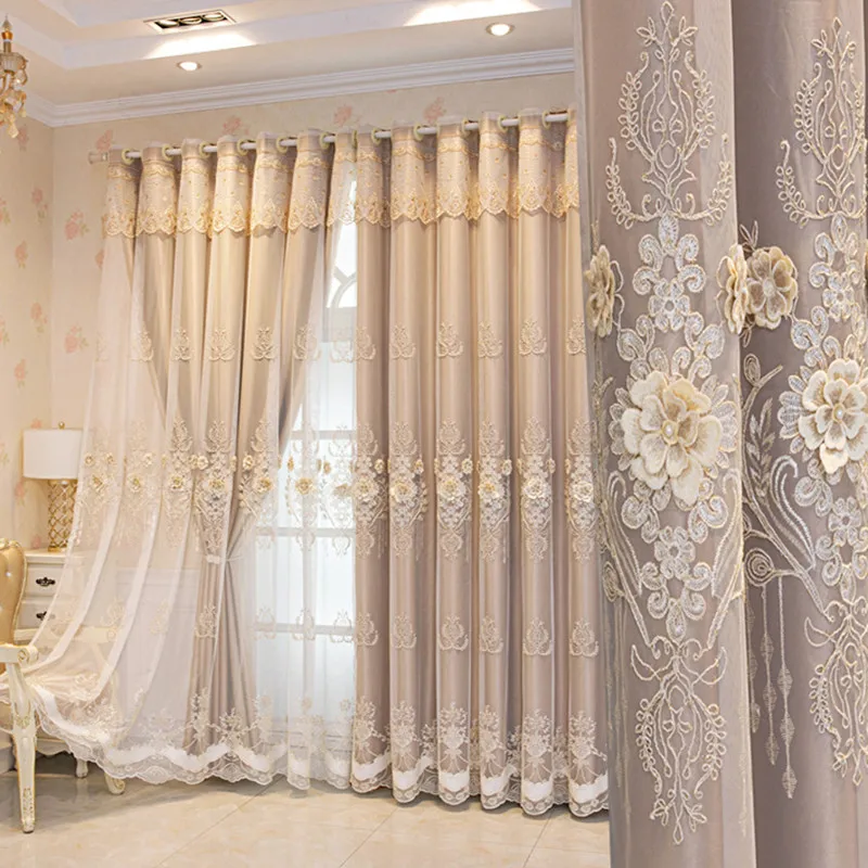 3D Printing Cafe - Роскошные двухслойные шторы с тиснением 3D
