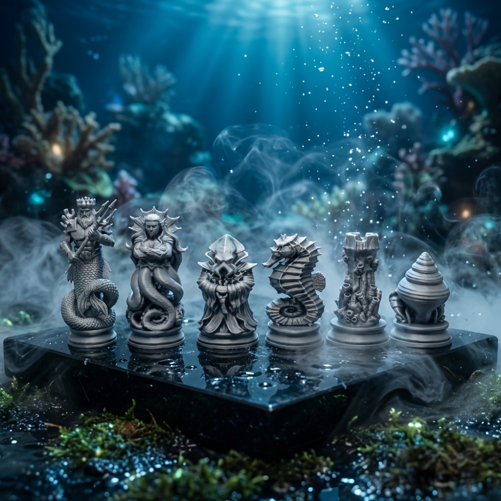 Набор шахматных фигурок «Мифы  – обзор и цена 3D Printing Chess