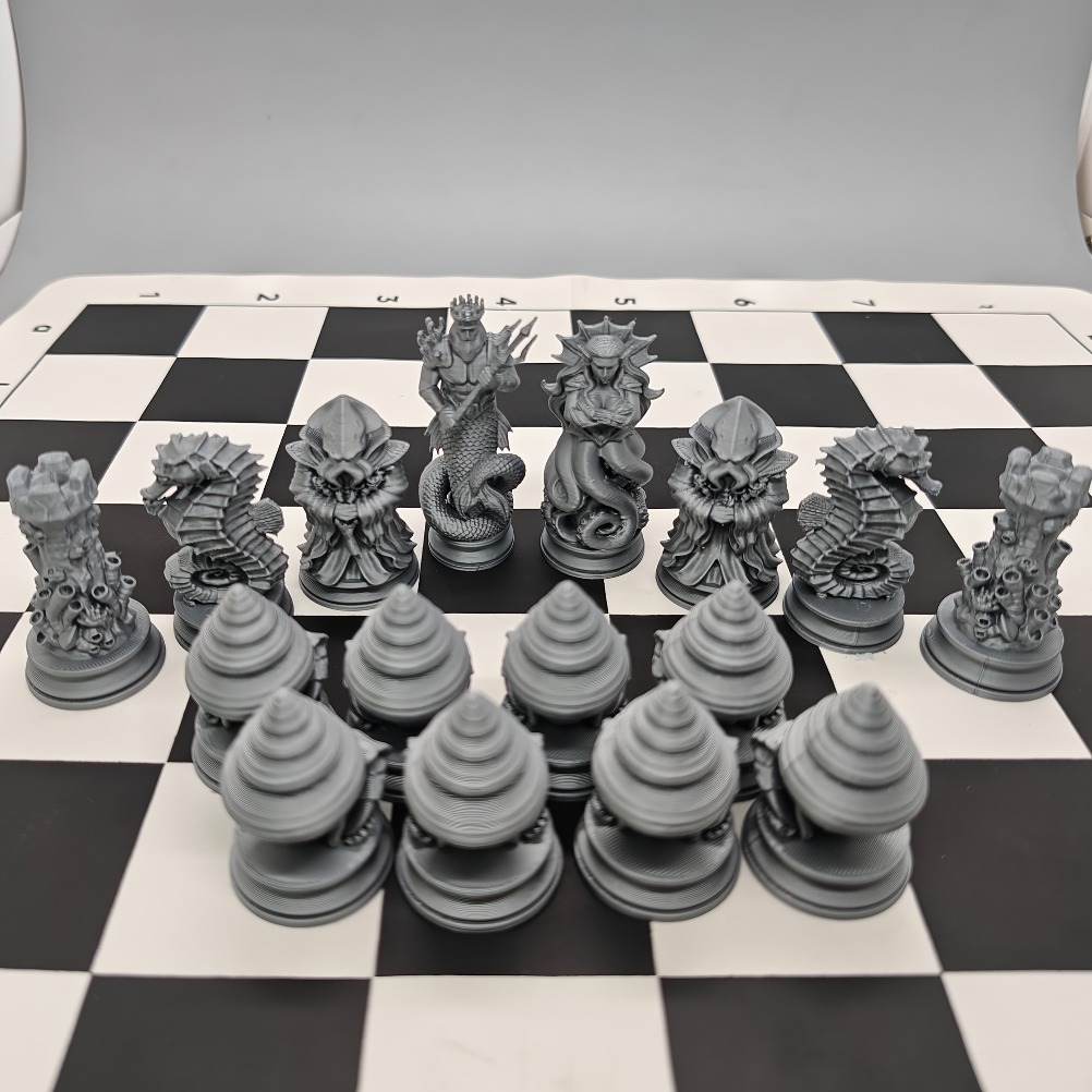 Набор шахматных фигурок «Мифы  – обзор и цена 3D Printing Chess
