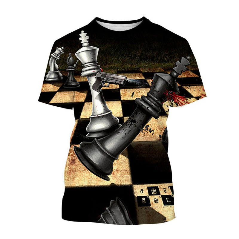 Футболка мужская с 3D-принтом  – обзор и цена 3D Printing Chess