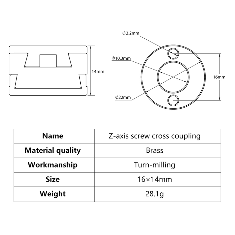 KINGROON 16 мм муфта Oldham T8 – обзор и цена 3D Printing Z Axis
